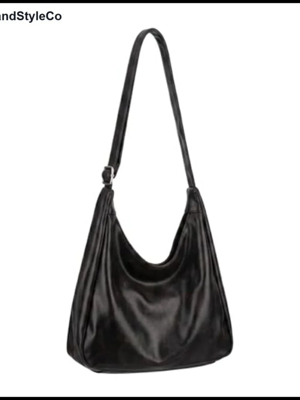 PU Leather Hobo Tote Bag Adjustable Strap Crossbody Shoulder Handbag
